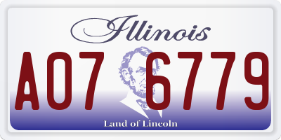 IL license plate A076779