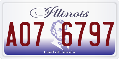 IL license plate A076797