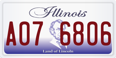 IL license plate A076806