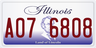 IL license plate A076808
