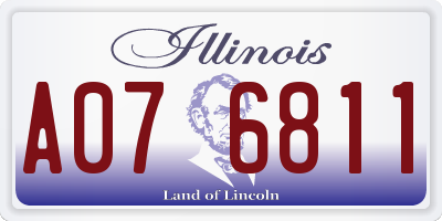 IL license plate A076811
