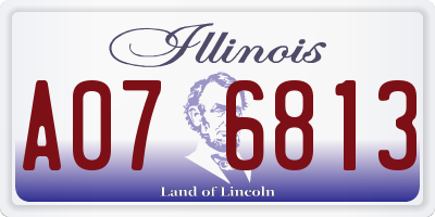 IL license plate A076813