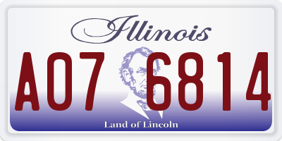 IL license plate A076814