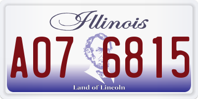 IL license plate A076815