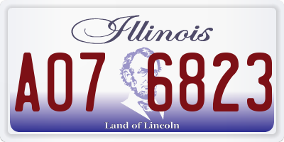 IL license plate A076823