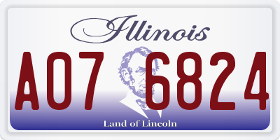 IL license plate A076824