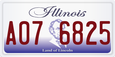 IL license plate A076825