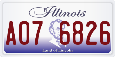 IL license plate A076826