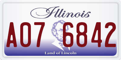 IL license plate A076842