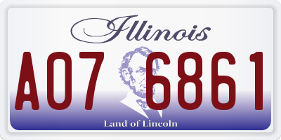 IL license plate A076861