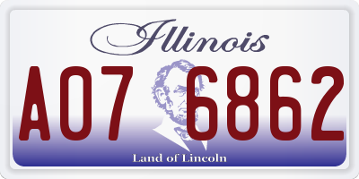 IL license plate A076862
