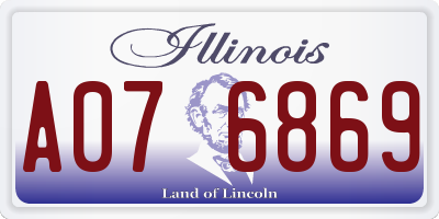 IL license plate A076869