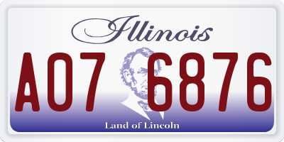 IL license plate A076876