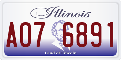 IL license plate A076891