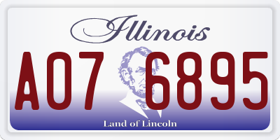 IL license plate A076895