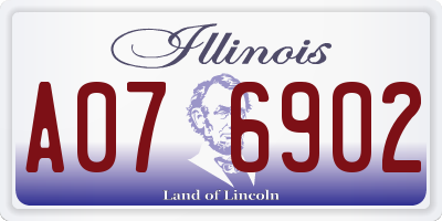 IL license plate A076902