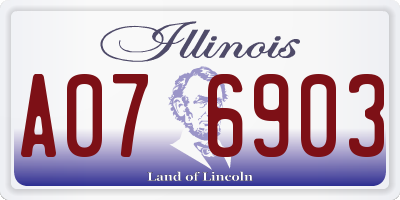 IL license plate A076903