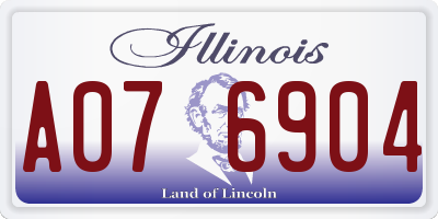 IL license plate A076904