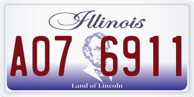 IL license plate A076911