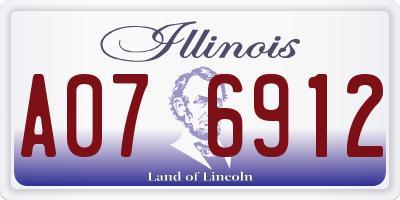 IL license plate A076912