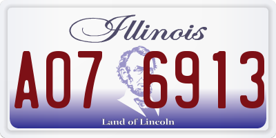 IL license plate A076913