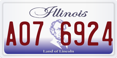 IL license plate A076924