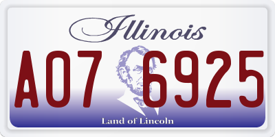 IL license plate A076925