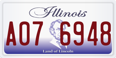 IL license plate A076948