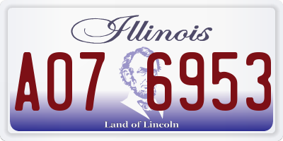 IL license plate A076953