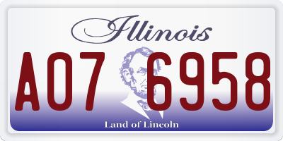 IL license plate A076958
