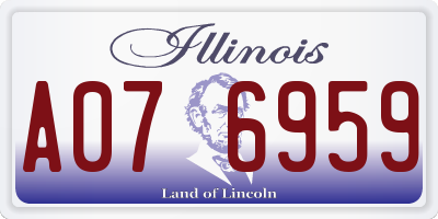 IL license plate A076959