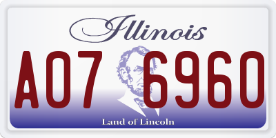 IL license plate A076960
