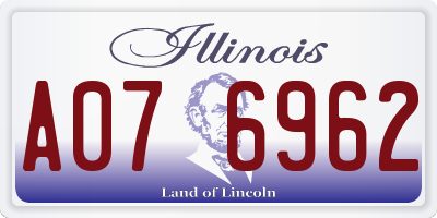 IL license plate A076962