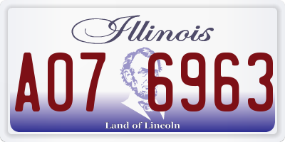 IL license plate A076963
