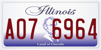 IL license plate A076964