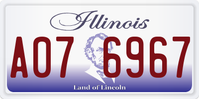 IL license plate A076967