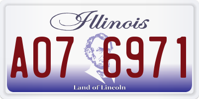 IL license plate A076971