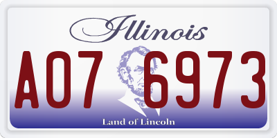 IL license plate A076973