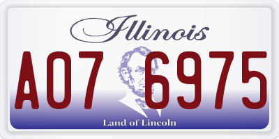 IL license plate A076975