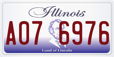 IL license plate A076976