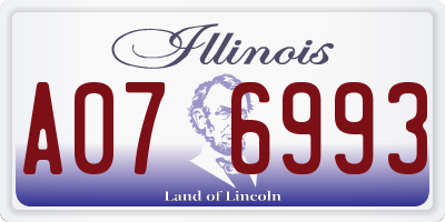 IL license plate A076993