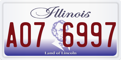 IL license plate A076997