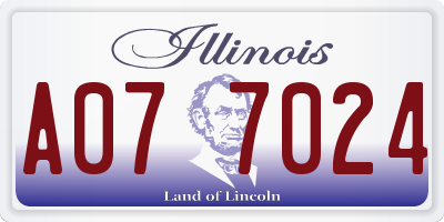 IL license plate A077024