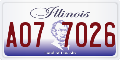 IL license plate A077026