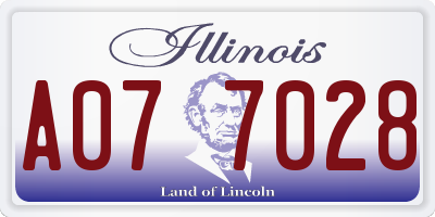 IL license plate A077028