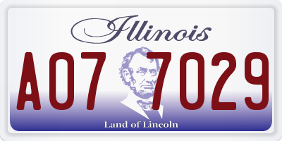 IL license plate A077029