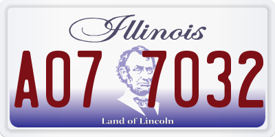 IL license plate A077032