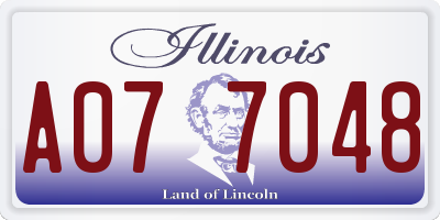 IL license plate A077048