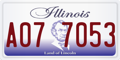 IL license plate A077053
