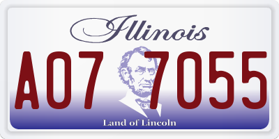 IL license plate A077055